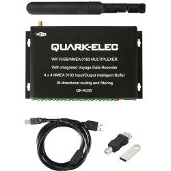 Quark QK-A035 NMEA 0183 4×4 multiplexer with SeaTalk converter + integrated voyage data recorder